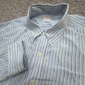 Brooks Brothers Shirt Men's Size XL Irish Linen Long Sleeve Casual Button‎ Up